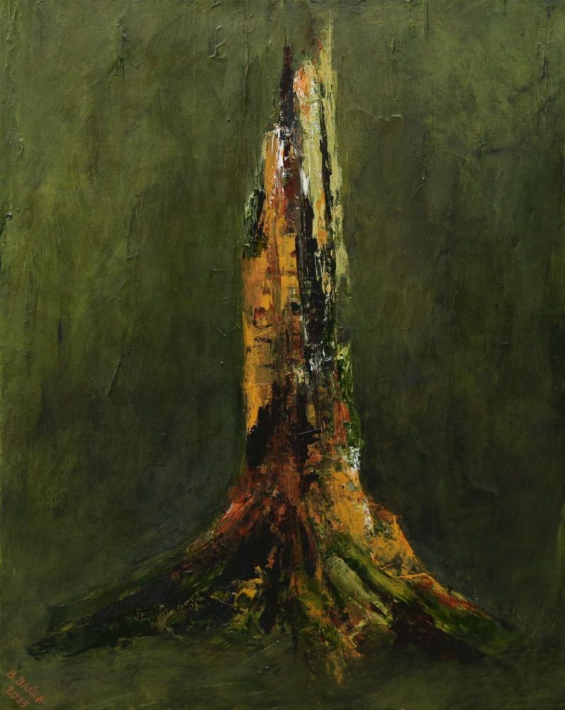 The Dead Spruce Trunk in Green, 2025 - Barbara Bańka