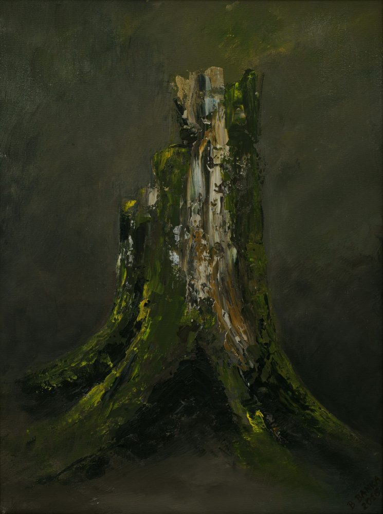 Spruce Trunk in Green, 2016 - Barbara Bańka