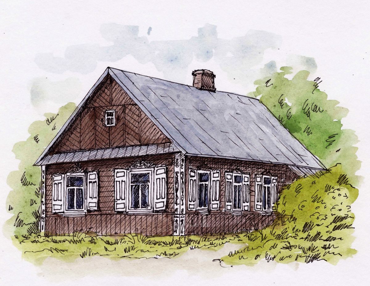 Podlaski dom drewniany, 2014 - Barbara Bańka